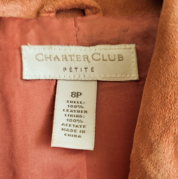 Vintage Charter Club Suede Blazer – Blush Rose Pink - Picture 3 of 9